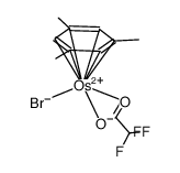 [(η6-mesitylene)OsBr(κ1-O2CCF3)] Structure