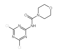 N-(4,6-dichloro-1,3,5-triazin-2-yl)morpholine-4-carboxamide结构式