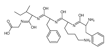 2-[[(2S,3S)-2-[[(2S)-2-[[(2S)-6-amino-2-[[(2S)-2-amino-3-phenylpropanoyl]amino]hexanoyl]amino]-3-phenylpropanoyl]amino]-3-methylpentanoyl]amino]acetic acid结构式