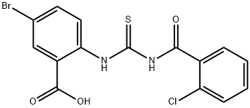 5-bromo-2-[[[(2-chlorobenzoyl)amino]thioxomethyl]amino]-benzoic acid picture