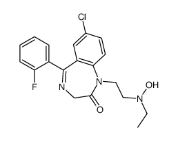 7-chloro-1-[2-[ethyl(hydroxy)amino]ethyl]-5-(2-fluorophenyl)-3H-1,4-benzodiazepin-2-one Structure