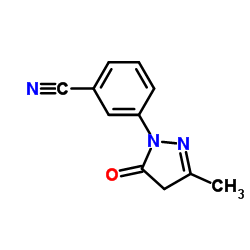 3-(3-Methyl-5-oxo-4,5-dihydro-1H-pyrazol-1-yl)benzonitrile结构式