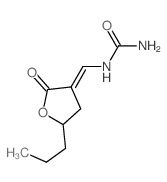 [(E)-(2-oxo-5-propyl-oxolan-3-ylidene)methyl]urea Structure