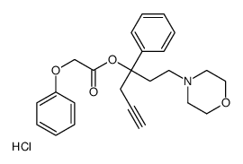 (1-morpholin-4-ium-4-yl-3-phenylhex-5-yn-3-yl) 2-phenoxyacetate,chloride结构式