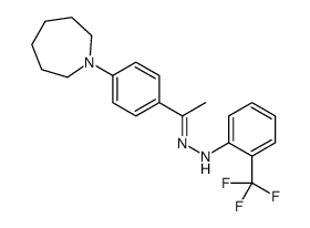 N-[1-[4-(azepan-1-yl)phenyl]ethylideneamino]-2-(trifluoromethyl)aniline Structure