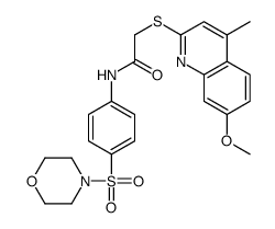 2-(7-methoxy-4-methylquinolin-2-yl)sulfanyl-N-(4-morpholin-4-ylsulfonylphenyl)acetamide结构式