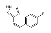 (E)-1-(4-fluorophenyl)-N-(1H-1,2,4-triazol-5-yl)methanimine结构式