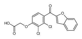 2-[4-(1-benzofuran-2-carbonyl)-2,3-dichlorophenoxy]acetic acid结构式