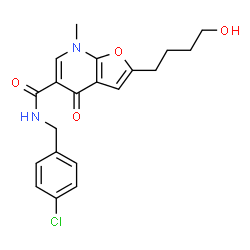 Furo[2,3-b]pyridine-5-carboxamide,N-[(4-chlorophenyl)methyl]-4,7-dihydro-2-(4-hydroxybutyl)-7-methyl-4-oxo- picture