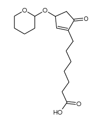 2-(6-carboxyhexyl)-4-(tetrahydropyran-2-yloxy)cyclopent-2-enone Structure