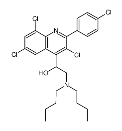 2-dibutylamino-1-[3,6,8-trichloro-2-(4-chloro-phenyl)-quinolin-4-yl]-ethanol Structure