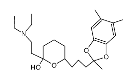 2-(2-Diethylamino-ethyl)-6-[3-(2,5,6-trimethyl-benzo[1,3]dioxol-2-yl)-propyl]-tetrahydro-pyran-2-ol Structure