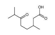 3,7-dimethyl-6-oxooctanoic acid Structure