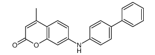 4-methyl-7-(4-phenylanilino)chromen-2-one Structure