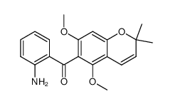 6-(2-aminobenzoyl)-5,7-dimethoxy-2,2-dimethylchromene结构式