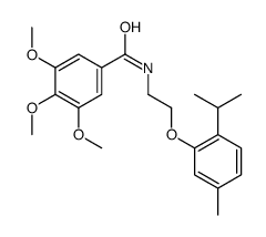 3,4,5-trimethoxy-N-[2-(5-methyl-2-propan-2-ylphenoxy)ethyl]benzamide Structure