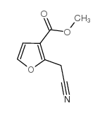 2-(Cyanomethyl)-3-furancarboxylic acid methyl ester structure