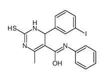 4-(3-iodophenyl)-6-methyl-N-phenyl-2-sulfanylidene-3,4-dihydro-1H-pyrimidine-5-carboxamide结构式