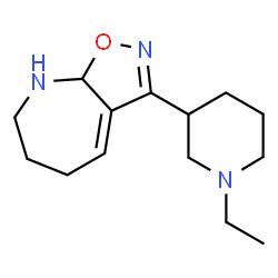 5H-Isoxazolo[5,4-b]azepine,3-(1-ethyl-3-piperidinyl)-6,7,8,8a-tetrahydro-(9CI) Structure