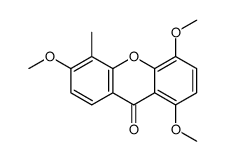 1,4,6-trimethoxy-5-methylxanthen-9-one结构式