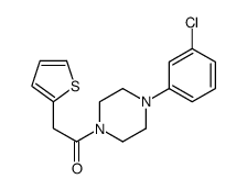 1-[4-(3-chlorophenyl)piperazin-1-yl]-2-thiophen-2-ylethanone Structure