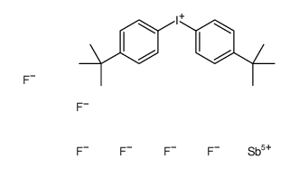 Bis-(4-tert-butylphenyl)-iodonium hexafluoroantimonate Structure