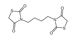 3-[4-(2,4-dioxo-1,3-thiazolidin-3-yl)butyl]-1,3-thiazolidine-2,4-dione Structure