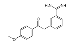 3-[2-(4-methoxyphenyl)-2-oxoethyl]benzenecarboximidamide Structure