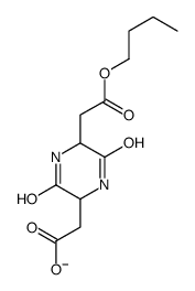 2-[5-(2-butoxy-2-oxoethyl)-3,6-dioxopiperazin-2-yl]acetate结构式