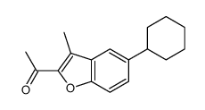 1-(5-cyclohexyl-3-methyl-1-benzofuran-2-yl)ethanone结构式