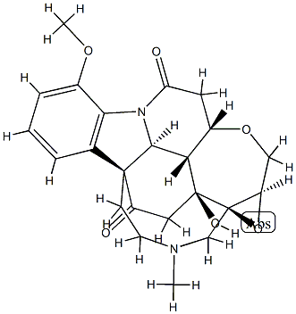 21α,22α-Epoxy-21,22-dihydro-14-hydroxy-4-methoxy-19-methyl-16,19-secostrychnidine-10,16-dione结构式