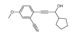 2-(3-cyclopentyl-3-hydroxy-prop-1-ynyl)-5-methoxy-benzonitrile Structure