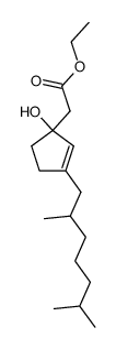 [3-(2,6-Dimethyl-heptyl)-1-hydroxy-cyclopent-2-enyl]-acetic acid ethyl ester Structure