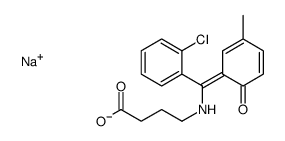 sodium,4-[[(2-chlorophenyl)-(3-methyl-6-oxocyclohexa-2,4-dien-1-ylidene)methyl]amino]butanoate结构式