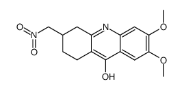 6,7-dimethoxy-3-(nitromethyl)-1,2,3,4-tetrahydroacridin-9-ol Structure