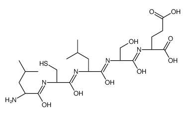 (2S)-2-[[(2S)-2-[[(2S)-2-[[(2R)-2-[[(2S)-2-amino-4-methylpentanoyl]amino]-3-sulfanylpropanoyl]amino]-4-methylpentanoyl]amino]-3-hydroxypropanoyl]amino]pentanedioic acid Structure