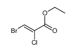 ethyl 3-bromo-2-chloroprop-2-enoate结构式