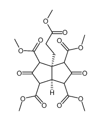 tetramethyl 1-(2'-methoxycarbonylethyl)bicyclo<3.3.0>octane-3,7-dione 2,4,6,8-tetracarboxylate结构式