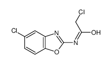 2-氯-N-(5-氯苯并[d]恶唑-2-基)乙酰胺结构式