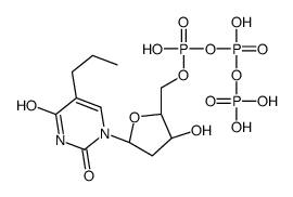 [[(2R,3S,5R)-5-(2,4-dioxo-5-propylpyrimidin-1-yl)-3-hydroxyoxolan-2-yl]methoxy-hydroxyphosphoryl] phosphono hydrogen phosphate结构式