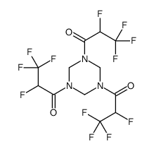 1-[3,5-bis(2,3,3,3-tetrafluoropropanoyl)-1,3,5-triazinan-1-yl]-2,3,3,3-tetrafluoropropan-1-one结构式