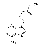 2-[(6-aminopurin-9-yl)methoxymethyl]prop-2-en-1-ol Structure