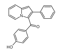 2-phenyl-3-(4-hydroxy-benzoyl)-indolizine结构式