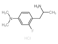 Benzeneethanamine,4-(dimethylamino)-2-fluoro-a-methyl-, hydrochloride (1:2)结构式