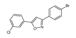 3-(4-bromophenyl)-5-(3-chlorophenyl)-1,2-oxazole结构式