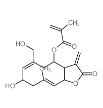 [(1S,2S,4E,6R,8Z,10S)-6-hydroxy-4-(hydroxymethyl)-8-methyl-13-methylidene-12-oxo-11-oxabicyclo[8.3.0]trideca-4,8-dien-2-yl] 2-methylprop-2-enoate结构式