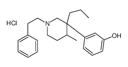 3-[4-methyl-1-(2-phenylethyl)-3-propylpiperidin-3-yl]phenol,hydrochloride结构式