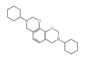 Benzo[1,2-e:4,3-e']bis[1,3]oxazine,3,8-dicyclohexyl-2,3,4,7,8,9-hexahydro- (7CI,8CI) structure