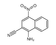 1-amino-4-nitronaphthalene-2-carbonitrile结构式