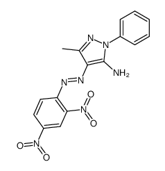 4-[(2,4-dinitrophenyl)azo]-3-methyl-1-phenyl-1H-pyrazol-5-amine结构式